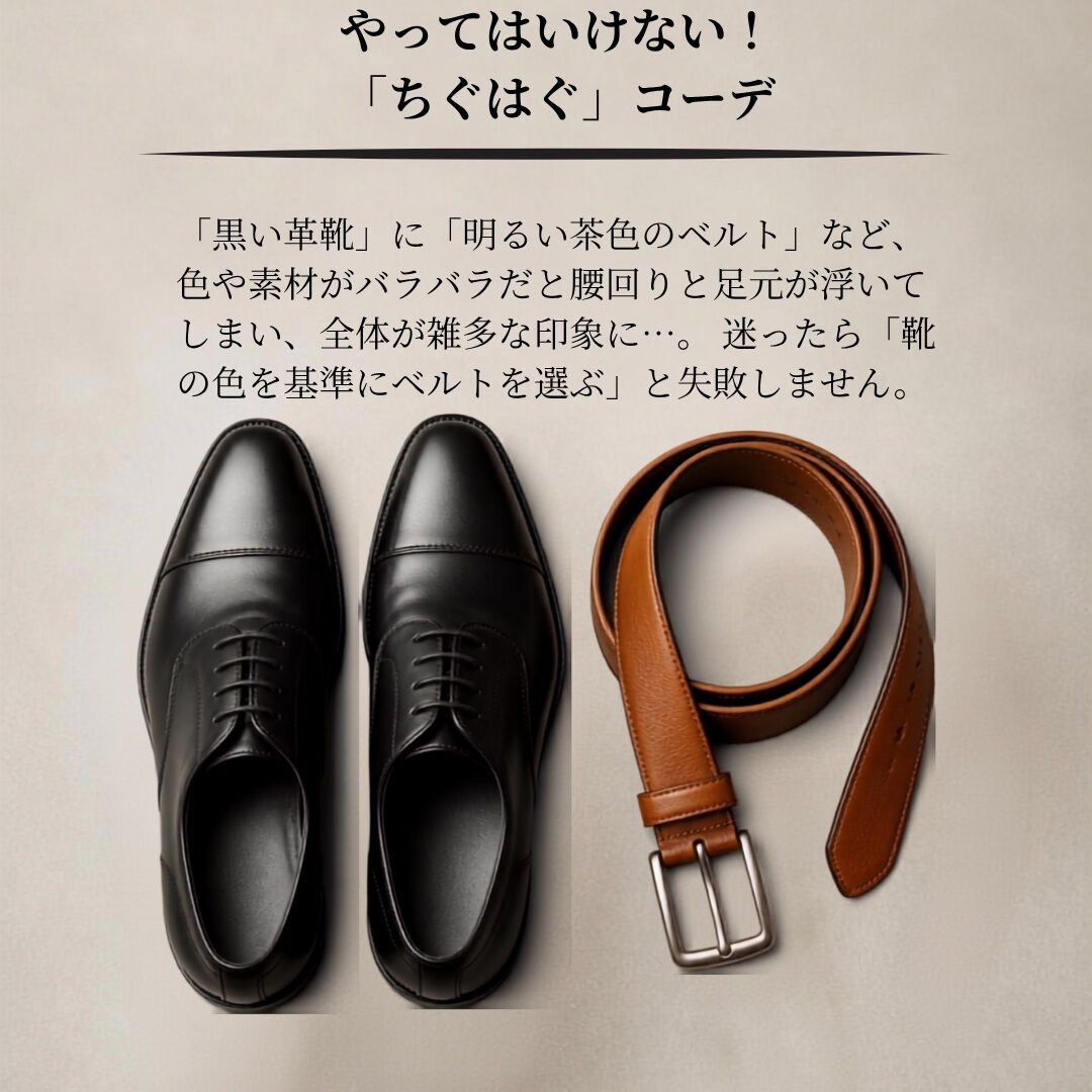 スーツの門田では、マドラス社製靴（本革￥8,800～）ベルト